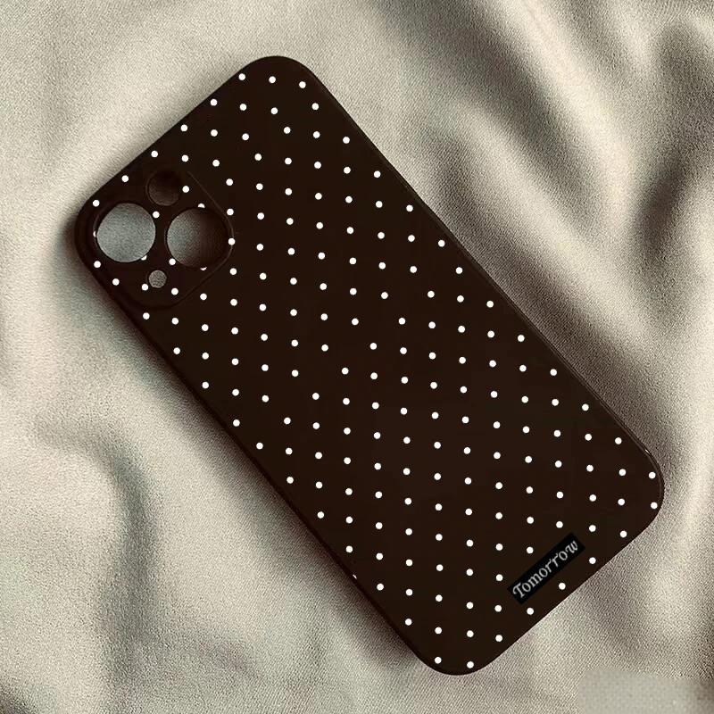 Маленький чехол для телефона в горошек для iPhone 17 Air 16 e 15 14 13 12 11 Pro Max Plus Mini SE 2020 2022 Ударопрочный чехол Fundas
