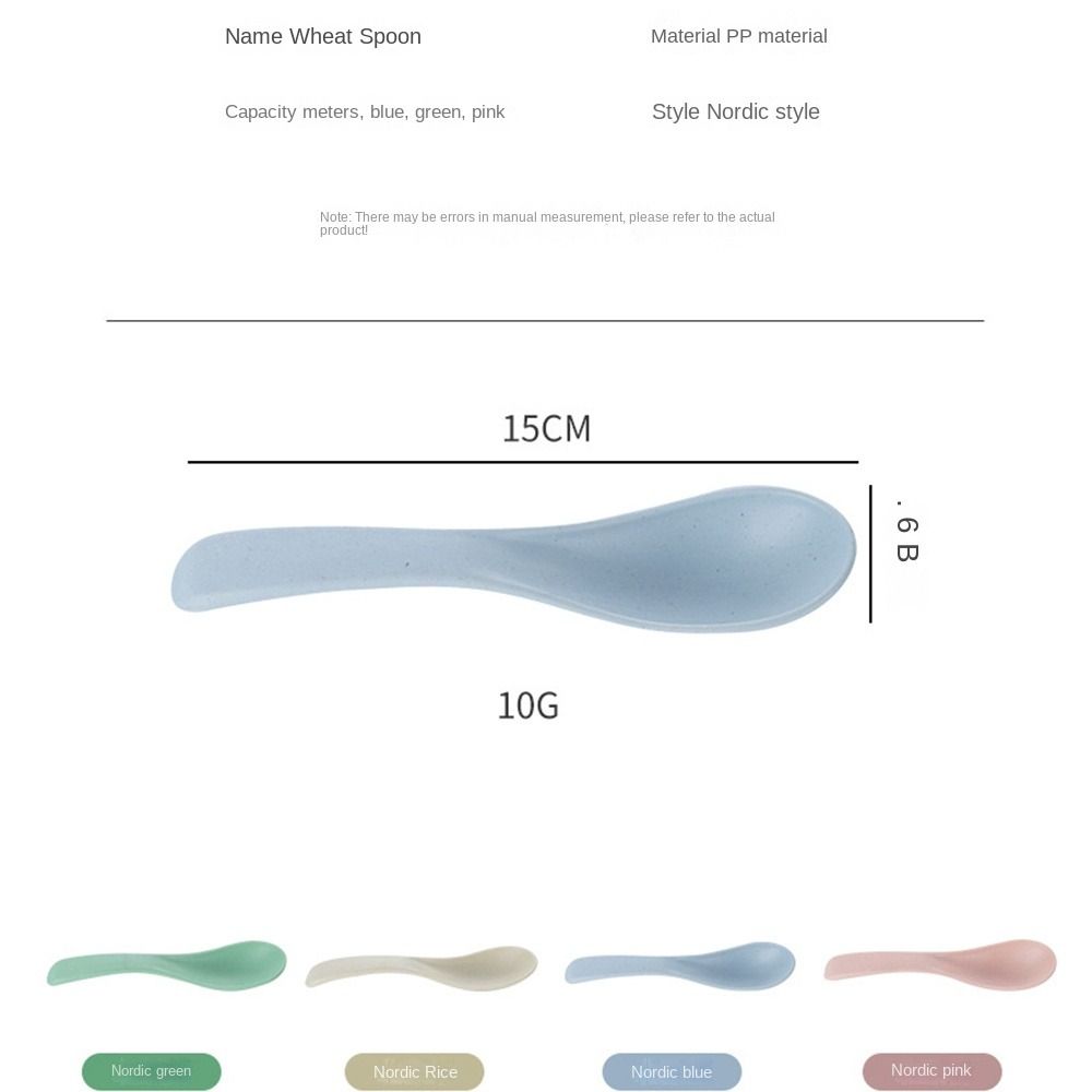 Eco Friendly Kitchen Kids Soup Spoon Wheat Straw Tableware Long Handle
