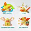 Kid Electric Musical Dancing Duck Simulated Foraging Free Rotation Duck Sound&Light Tummy Time Toys Crawling Toys for New Born