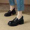 Новая модная женская обувь из натуральной кожи, повседневные лоферы без шнуровки, удобная обувь на мягкой платформе, женская обувь на квадратном носке