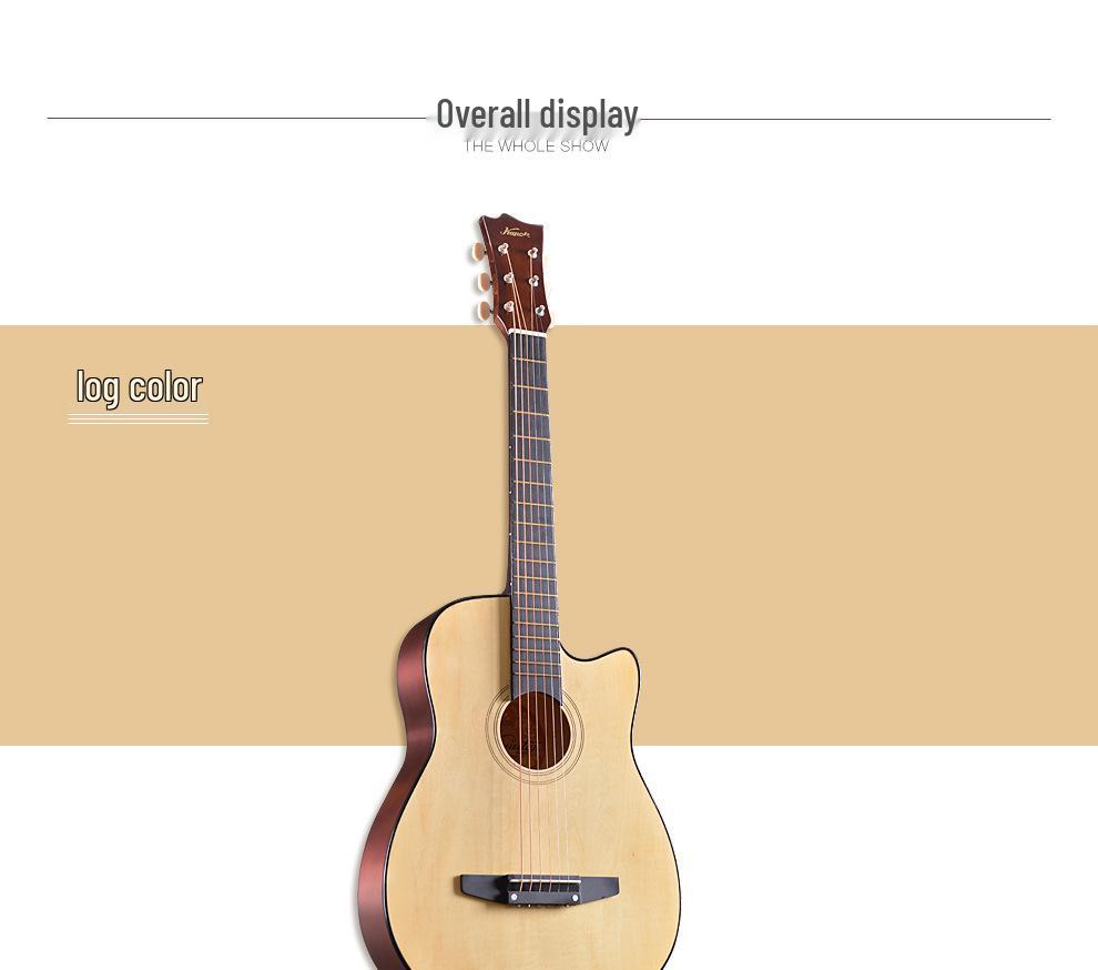 Красная Хлопковая zs-1 38" Народная гитара для начинающих - Деревянная со стальными струнами для мальчиков и девочек