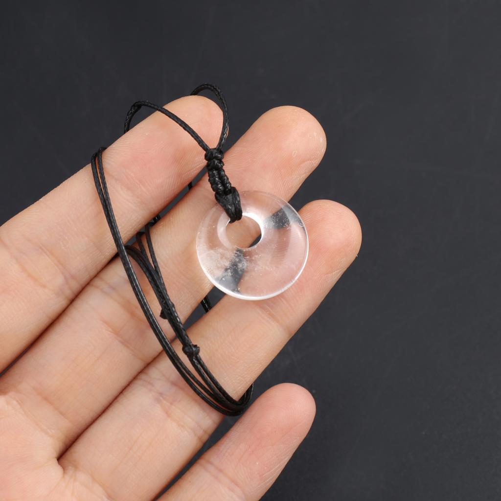 Новый стиль ожерелье натуральный камень белый нефрит/агат/лабрадорит ожерелье круглый кулон для женщин подарок на день рождения