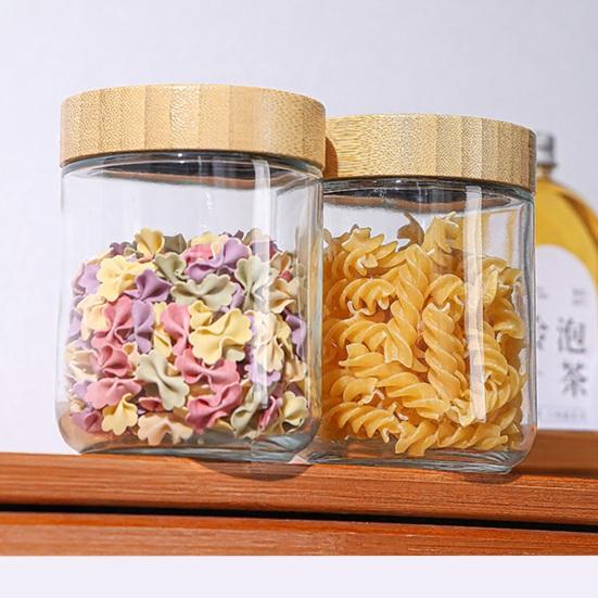Yousheng 4Pcs/Set Overnight Oats Jars Glass Airtight Jars with Lids Leakproof Meal Prep Containers Reusable Sealed Food Storage Jars for Breakfast