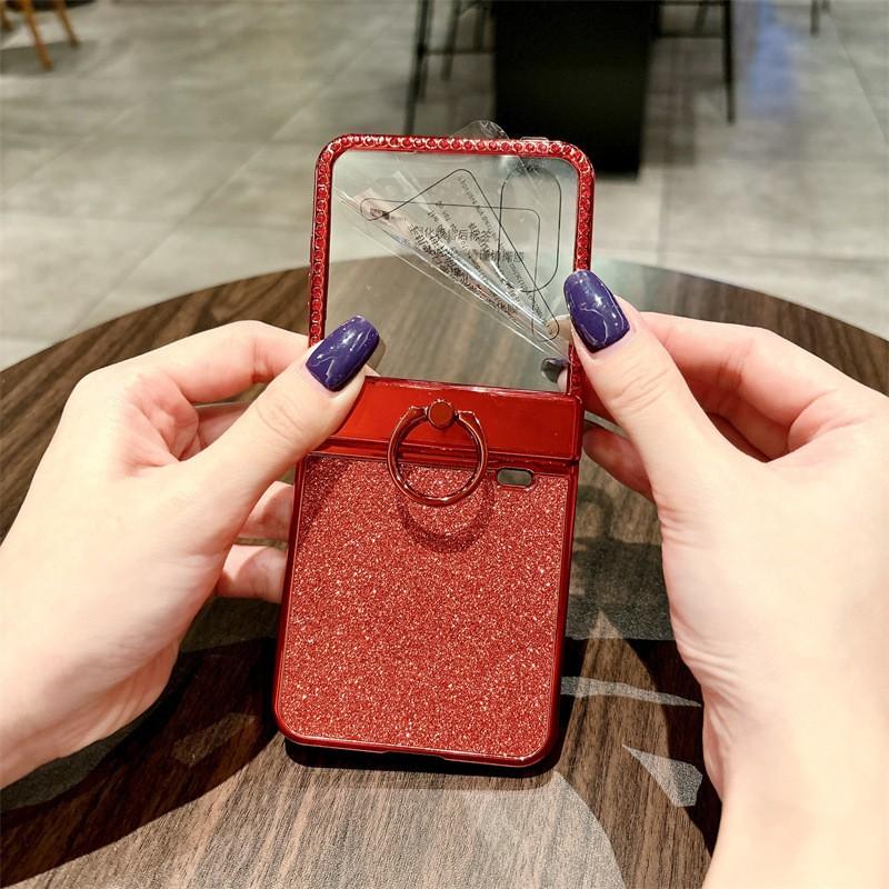 MIX Flip 2 Protective Case Full Coverage Shockproof PC Cover With Hinge Protection Sparkle Glitter Design