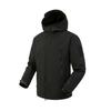 Men Jacket Hooded Long Sleeve Solid Color Jacket Coat with Multi Pockets Zipper