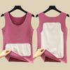 Women's Velvet Seamless Warm Vest - Autumn/Winter Double-Sided Inner Wear with Plus Velvet Thickened Base Layer.