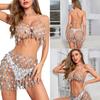 Female Body Chain Fashion Fringed Gemstone Chest Chain Bra Decorative Bikini Bra Body Jewelry Sexy Party Accessories