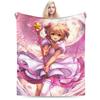 Плед Cardcaptor Sakura из фланели, летний, портативный, супермягкий, плед для дома, дивана, плюшевое тонкое одеяло
