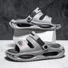 Slippers men wear summer non-slip thick soles two wear sports beach shoes men's casual driving trend sandals men's drag