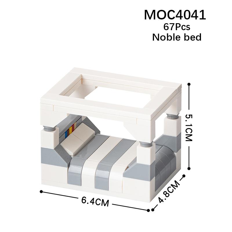 Город Фигурки Мебель Набор Игрушки Модель MOC Кирпичи Детская коляска Стол Диван Кровать Пианино Кухня Ванная Строительные блоки Подарок