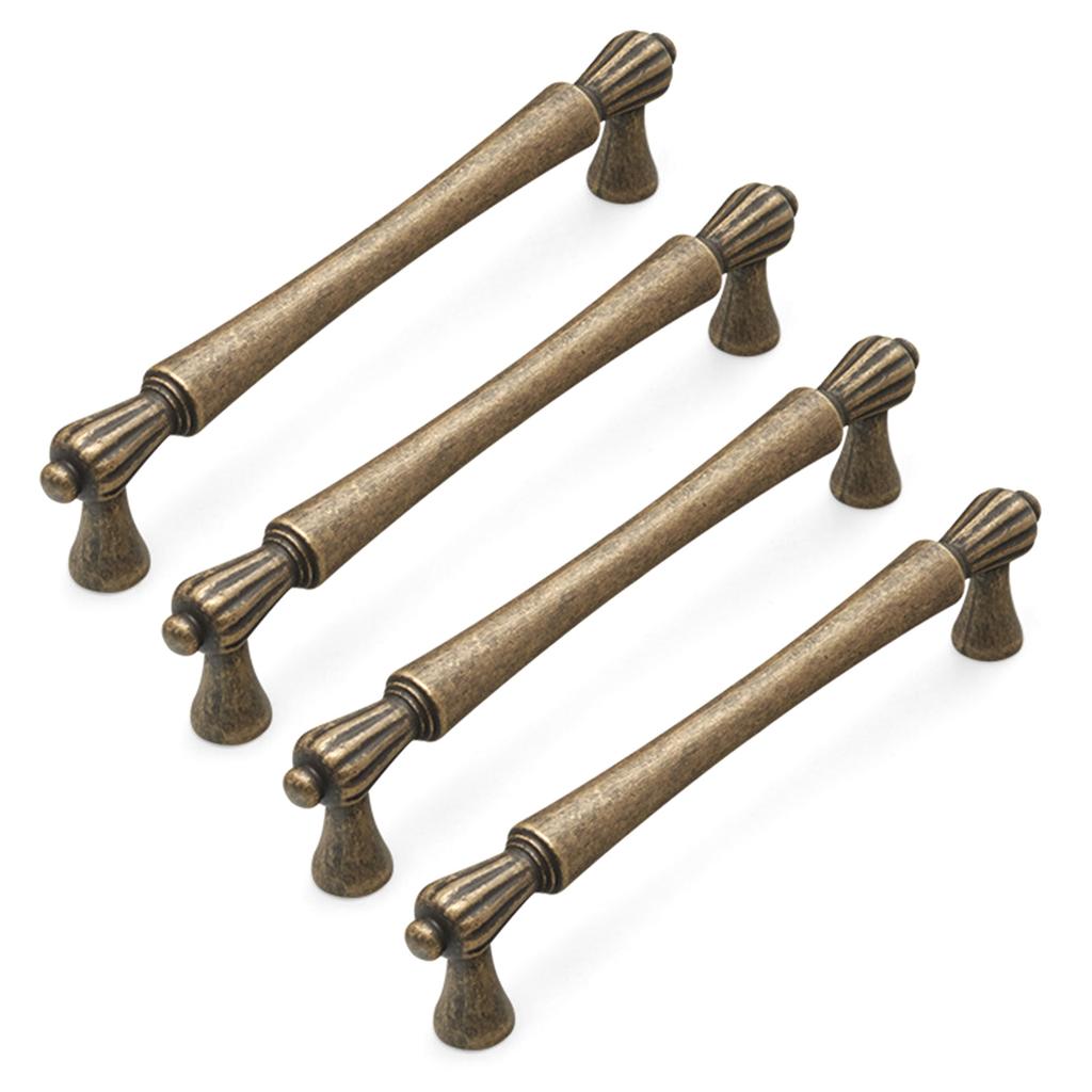 4pcs French Style Antique Cabinet Handles Retro Hardware Furniture Renovations Hardware Upgrades for Dresser & Vanity