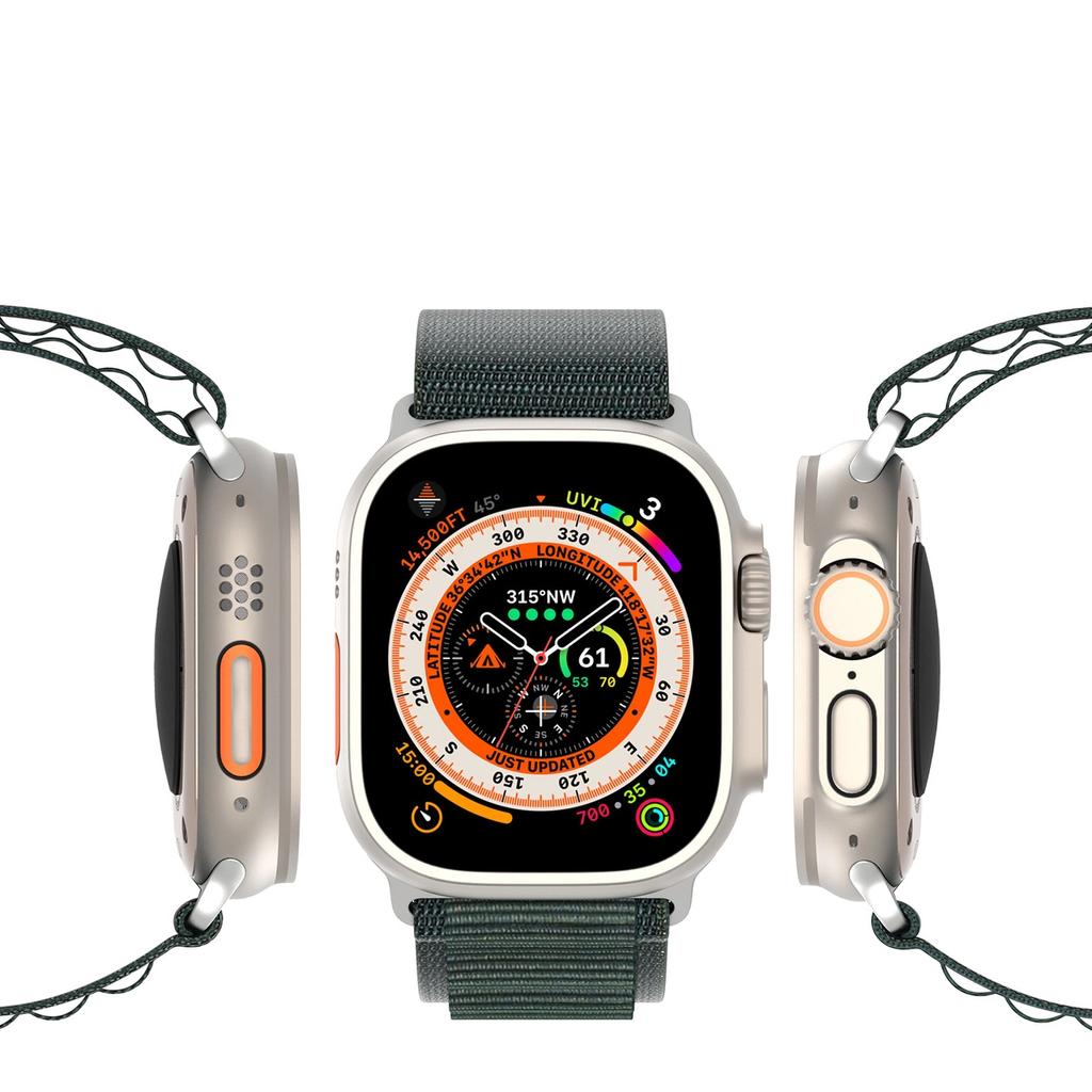Sport Strap With Buckle For Apple Watch 8 / 7 / 6 / Se / 5 / 4 / 3 / 2 / 1 (41, 40, 38 Mm) Dux Ducis Strap Gs Version - Green