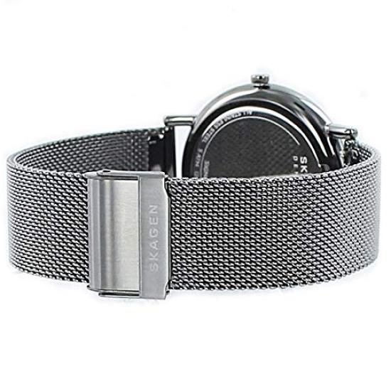 Мужские часы Skagen SKW6577 с серым сетчатым ремешком и корпусом из нержавеющей стали