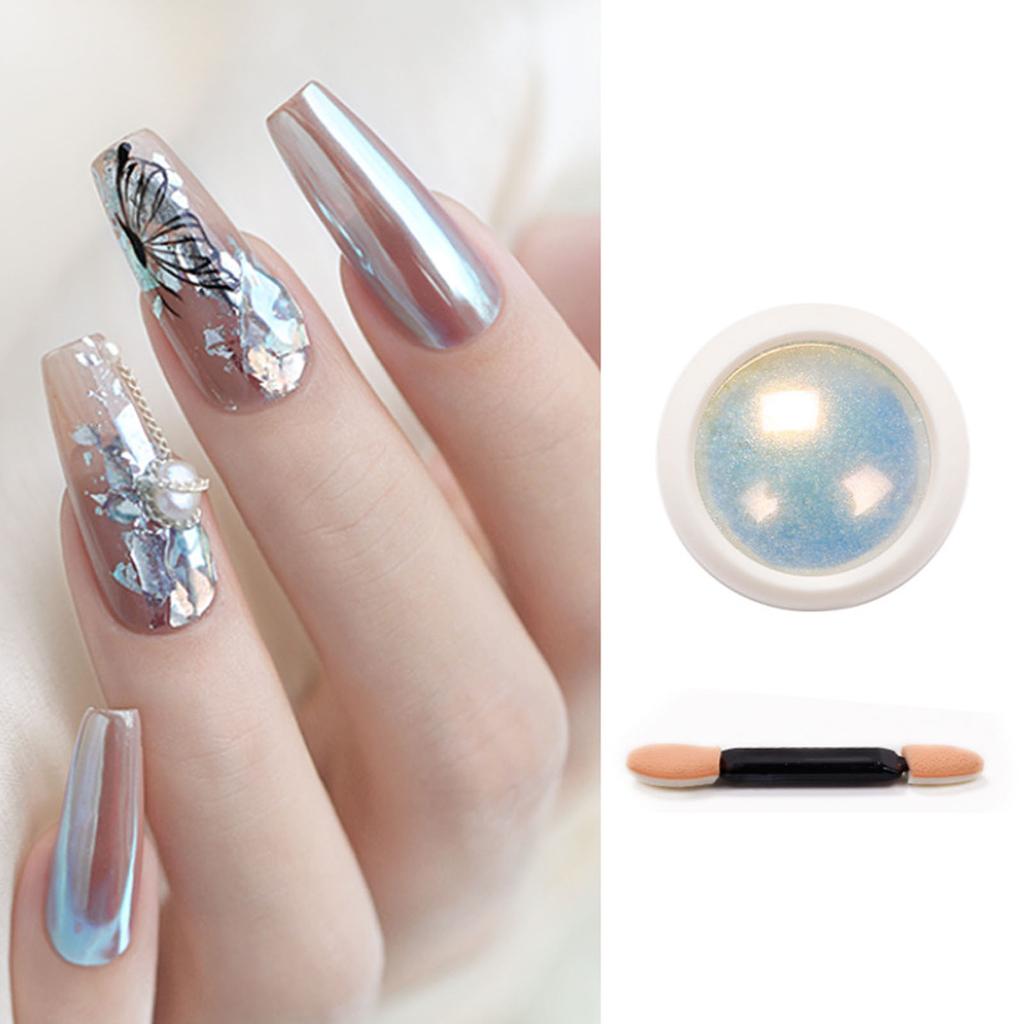 Mirror Chrome Nail Powder Metallic Holographic Chrome Nail Powder Mirror Nail Chrome Powder for Manicure Nail Art Decors