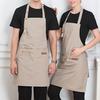 Cooking Apron Waist Tie Adjustable Women Men Chef Workwear Baking Apron Daily Use