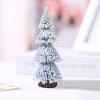 Настольная миниатюрная снежная сосна с деревянной основой, имитация сосновой иглы, мини-орнамент для рождественской елки, реквизит для фотосъемки, зимний праздник для дома