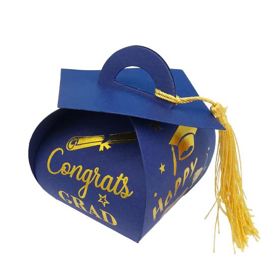 50 шт. Подарочная коробка с кисточкой для выпускных колпачков с кисточками для выпускников 2025 года, украшение для выпускного на центральный стол для вечеринки по случаю окончания школы