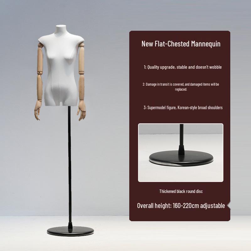 Манекен женский с плоским телом в корейском стиле и широкими плечами для демонстрации женской одежды