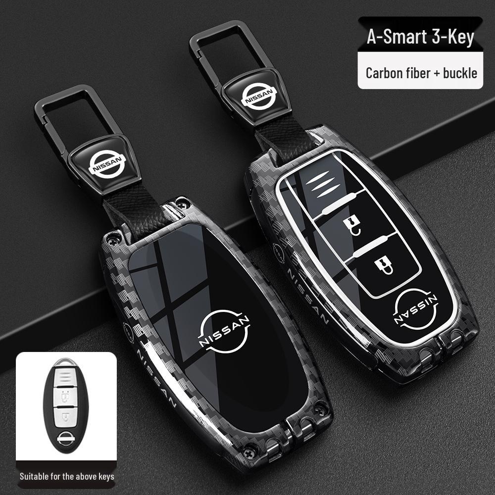 Чехол для ключей Nissan: Подходит для новых моделей Sylphy, Teana, Tiida, Qashqai, X-Trail, Bluebird, В комплекте брелок для мужчин