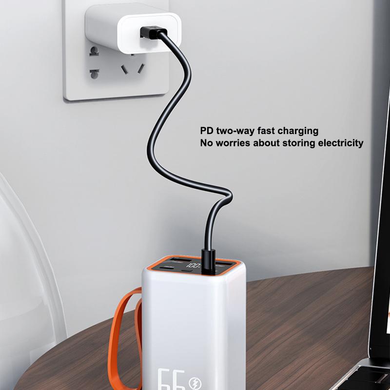 66 Вт 20000 мАч внешний аккумулятор большой емкости супер быстрая зарядка мобильного телефона универсальный