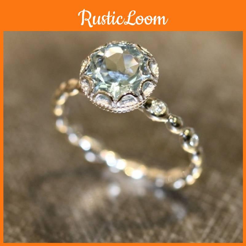 Stunning Creative Topaz Ring With Dazzling Diamond Inlay In Luxurious Platinum For Stylish Women