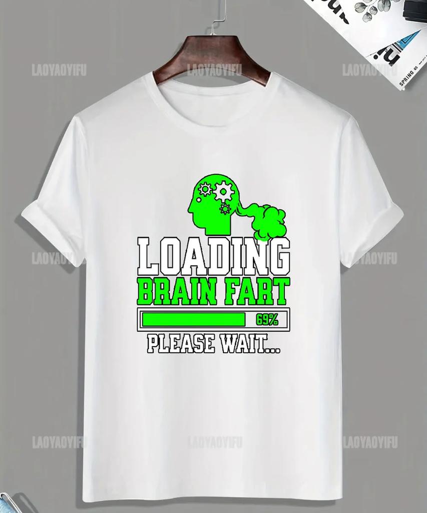 Humor Warning Fart Now Loading Please Stand Back Graphic T-shirt Woman Casual O-neck Loose Tees for Summer Vintage Tops