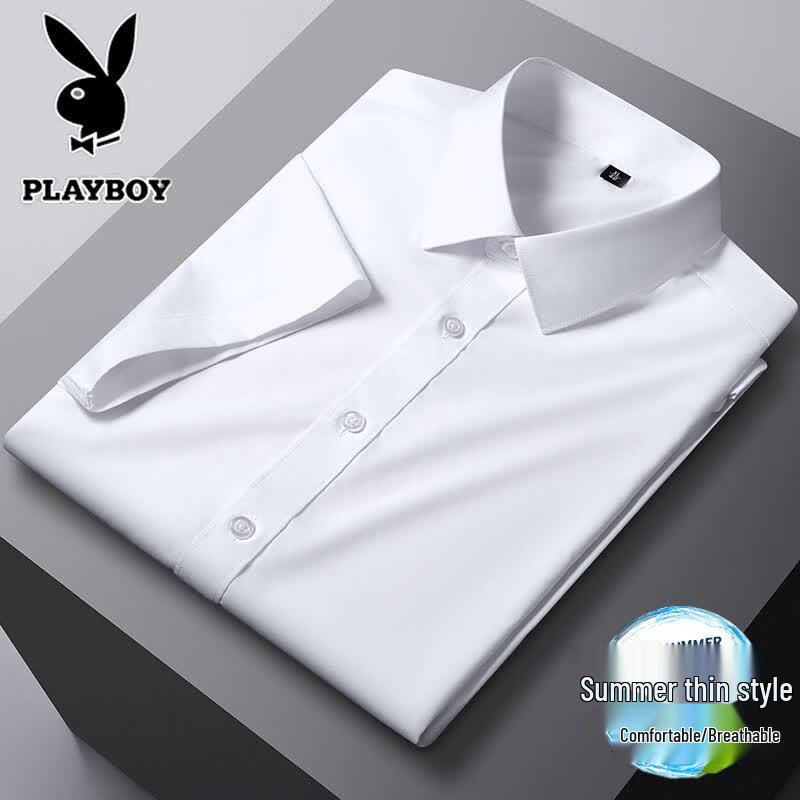 PLAYBOY Мужская летняя рубашка-поло из ледяного шелка