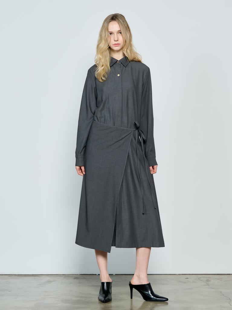 TOSE Two-Way Wrap Shirt Dress 3 Colors