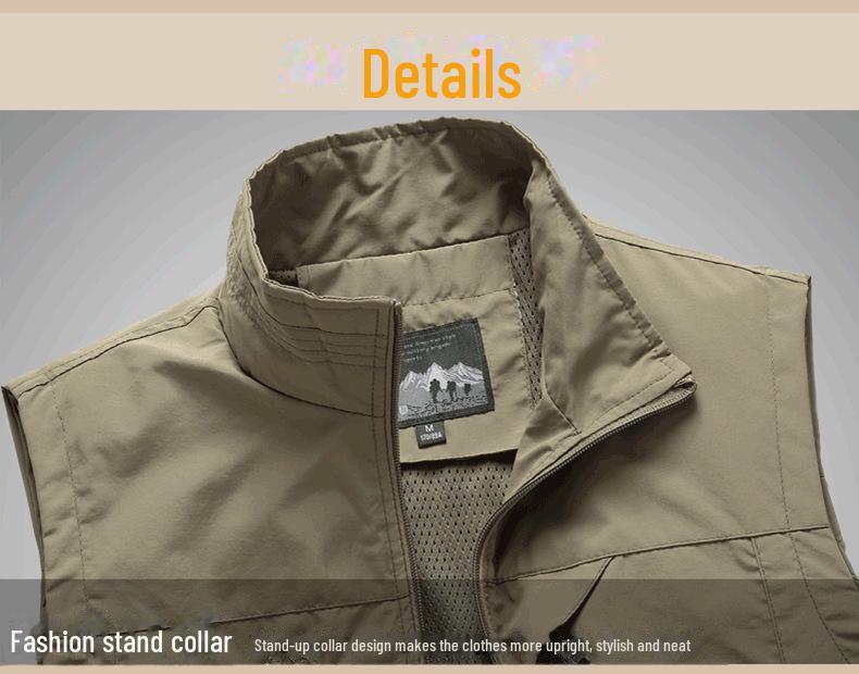 Новая мужская куртка-жилет LOGO Slim Spring Outdoor для рыбалки и фотосъемки (7882)