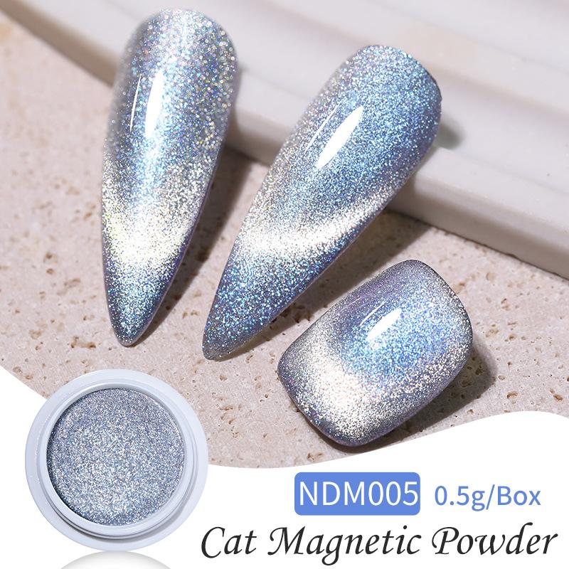 Nicole Diary Aurora Spar Cat'S Eye Powder, Dream Dynamic Spar Smoothie Cat'S Eye Magnetic Powder Diy Manicure Nail Powder
