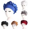 Hair Care Women Wide Band Elastic Satin Bonnet Cap Night Sleep Hat Head Wrap