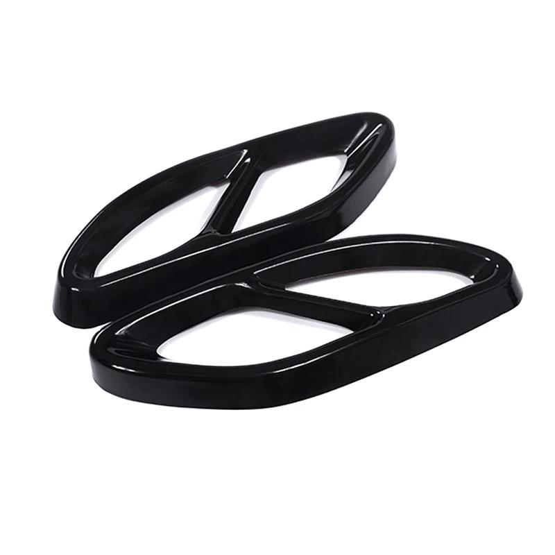 2 шт., накладка на выхлопную трубу из нержавеющей стали для Mercedes Benz ABCE GLC GLE Class W176 W246 W205 W213 AMG, Стайлинг автомобиля