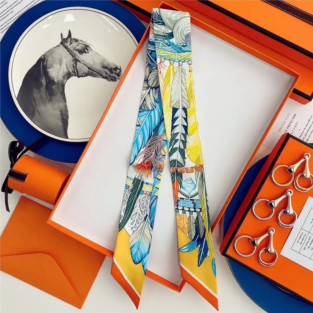 100% Mulberry Silk Ribbon Long Hair Bows Scarf Headscarf Fashion Hair Ties Ribbons Multifunctional Headband Bandana Hair