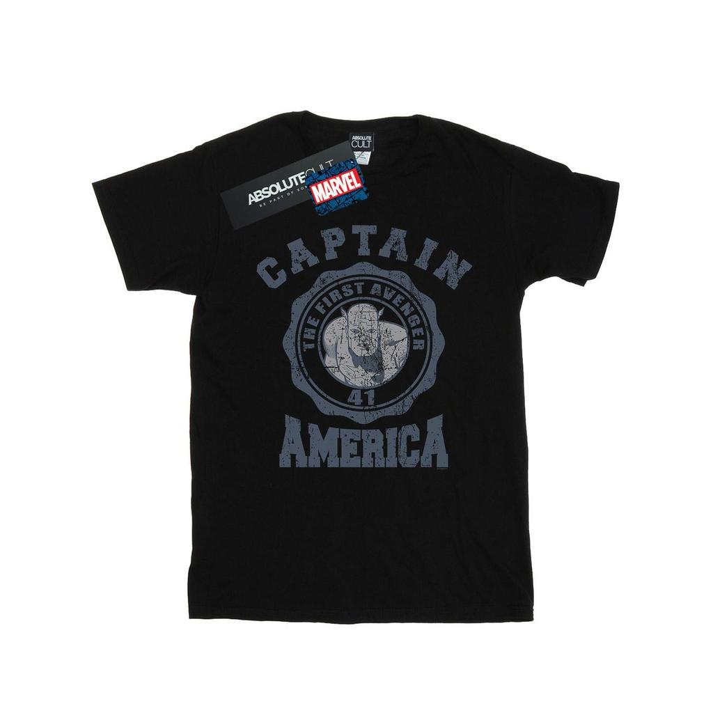 Marvel Mens Captain America Collegiate T-Shirt