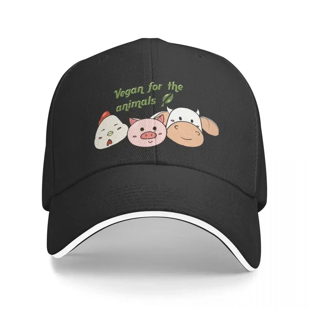 Vegan for the animals Baseball Cap Trucker Hat Luxury Cap Big Size Hat For WoWoUnisex WoUnisexs