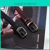 Color Simple Solid Oval Buckle Decoration Women Slim Waist Belt For Use Daily