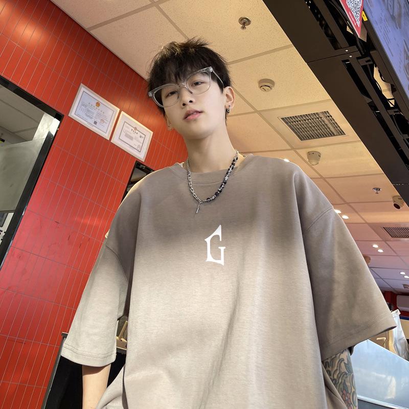 Мужская летняя 2023 футболка оверсайз с коротким рукавом в стиле стритвир