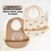 with Food Catcher Silicone Baby Bibs Soft Teething Drooling Bib  For Girls Boys Toddlers