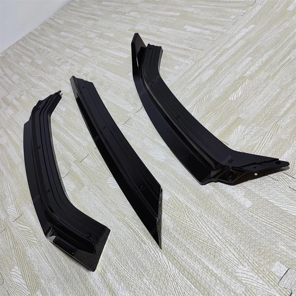 Сплиттер губы переднего бампера автомобиля Спойлер Диффузор Обвесы Для VW Polo MK5 6R TSI TDI Standard 2009-2014 До рестайлинга Черный Тюнинг