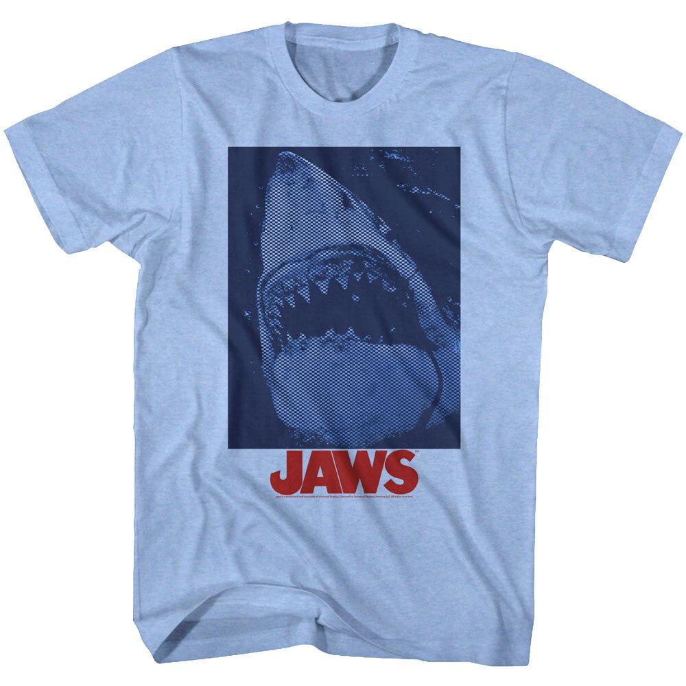 Jaws Halftone Shark Men T Shirt