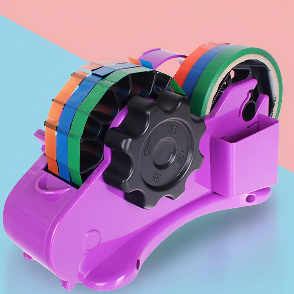 Heat Tape Dispenser Multiple Roll Cut Heat Tape Dispenser Semi-Automatic with Compartment Slots for Heat Transfer Tape