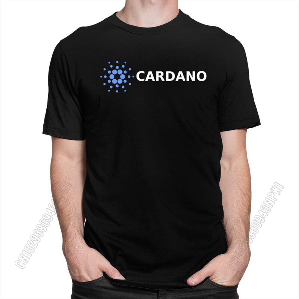 Классическая модная футболка с логотипом Cardano для мужчин, футболка из чистого хлопка, повседневная, Bitcoin, Крипто-монета, Топы, Уличная одежда, Футболка
