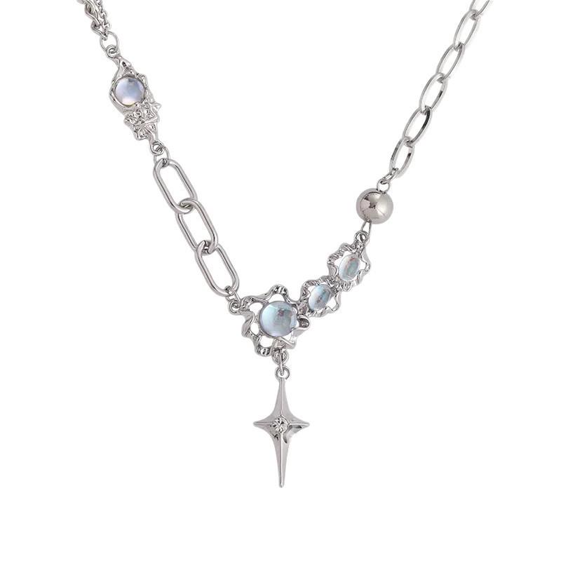 Pearl Necklace Versatile Design High Sense Light Luxury Collarbone Chain Love Pendant Jewelry