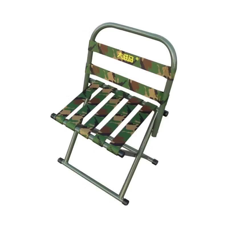 Portable Iron Folding Stool with Customizable Backrest
