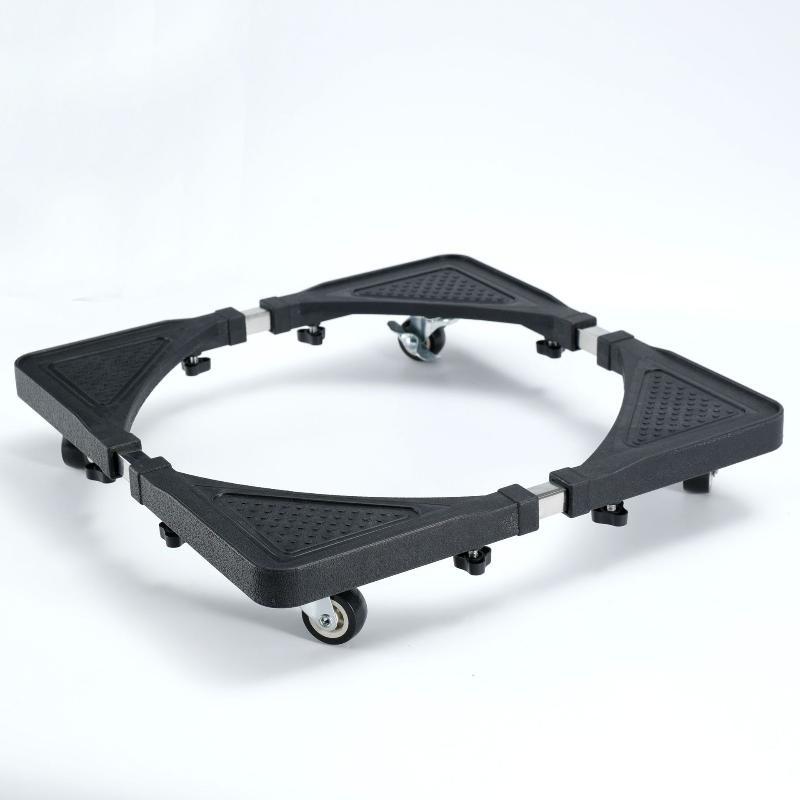 Adjustable Heavy Duty Appliance Base Lockable Wheels Non Slip Pads Anti Vibration Support Frame For Washer Fridge Dryer