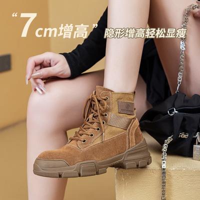 Мартинсы на внутренней платформе женские новые весенне-летние пустынные походные ботинки ретро уличные походные рабочие короткие ботинки весна и осень