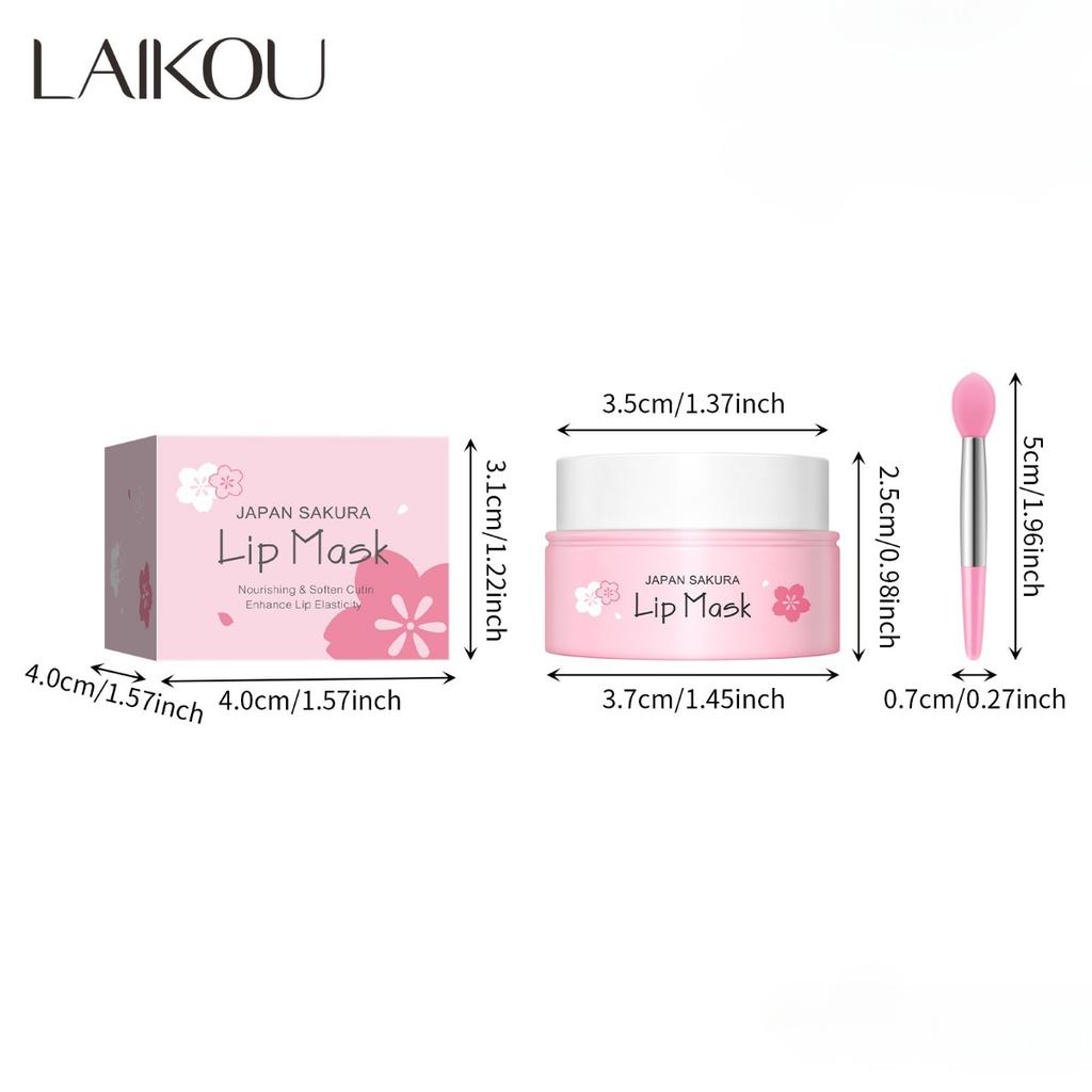 LAIKOU Cherry Blossom Lip Mask 8g Elastic Tender увлажняющая увлажняющая маска для губ