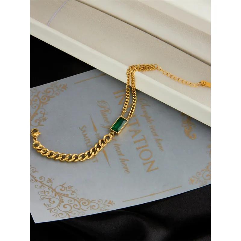 1 женский европейский и американский модный изумрудный браслет, свадьба, свидание, путешествие, банкет, вечеринка, праздничный нарядный подарок