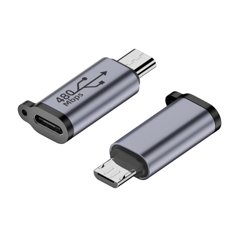 Адаптер USB Type C на Mini USB MicroUSB Конвертер Micro USB на TypeC Mini USB Разъем Поддержка Зарядки Синхронизации Данных 480 Мбит/с 18 Вт