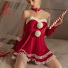 Sexy tube top pajamas christmas halloween dress pure lust lace skirt plus size home pajamas